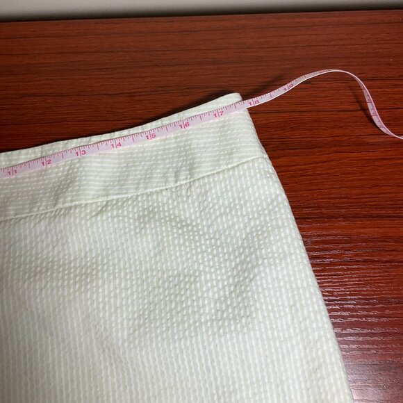 Brooks Brothers Seersucker Pants-Green/White Stripe, Wide Leg SZ 14 - Picture 6 of 10